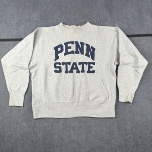 Vintage 80s Penn State Reverse Weave Adult Size L Grey Men's 22x25